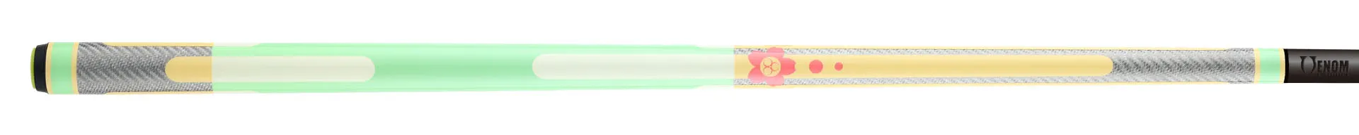 Poison Candy Pool Cue with Carbon Fiber Shaft - Green/Yellow