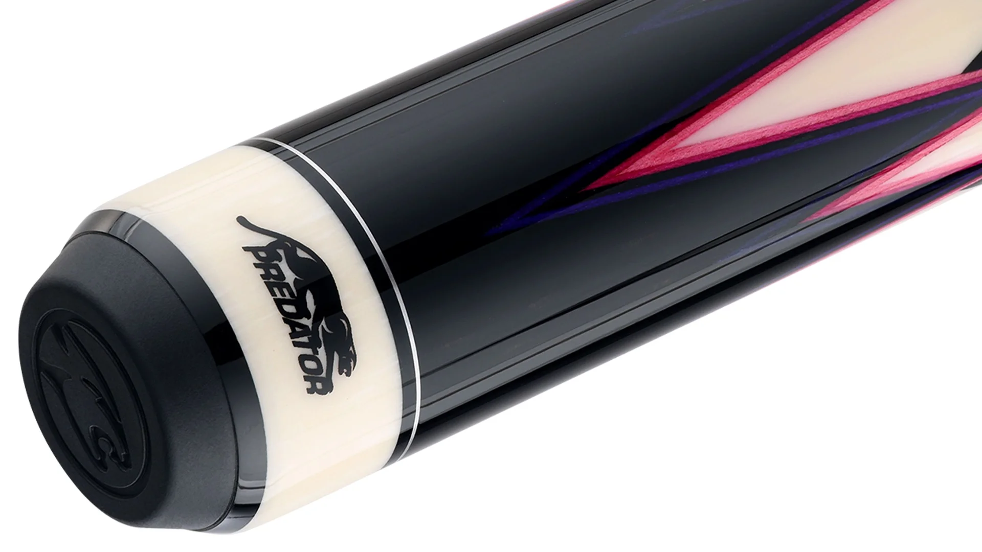Predator LE True Splice 16 Pool Cue - Ebony with Purple/Pink Points - Leather Wrap - Image 3
